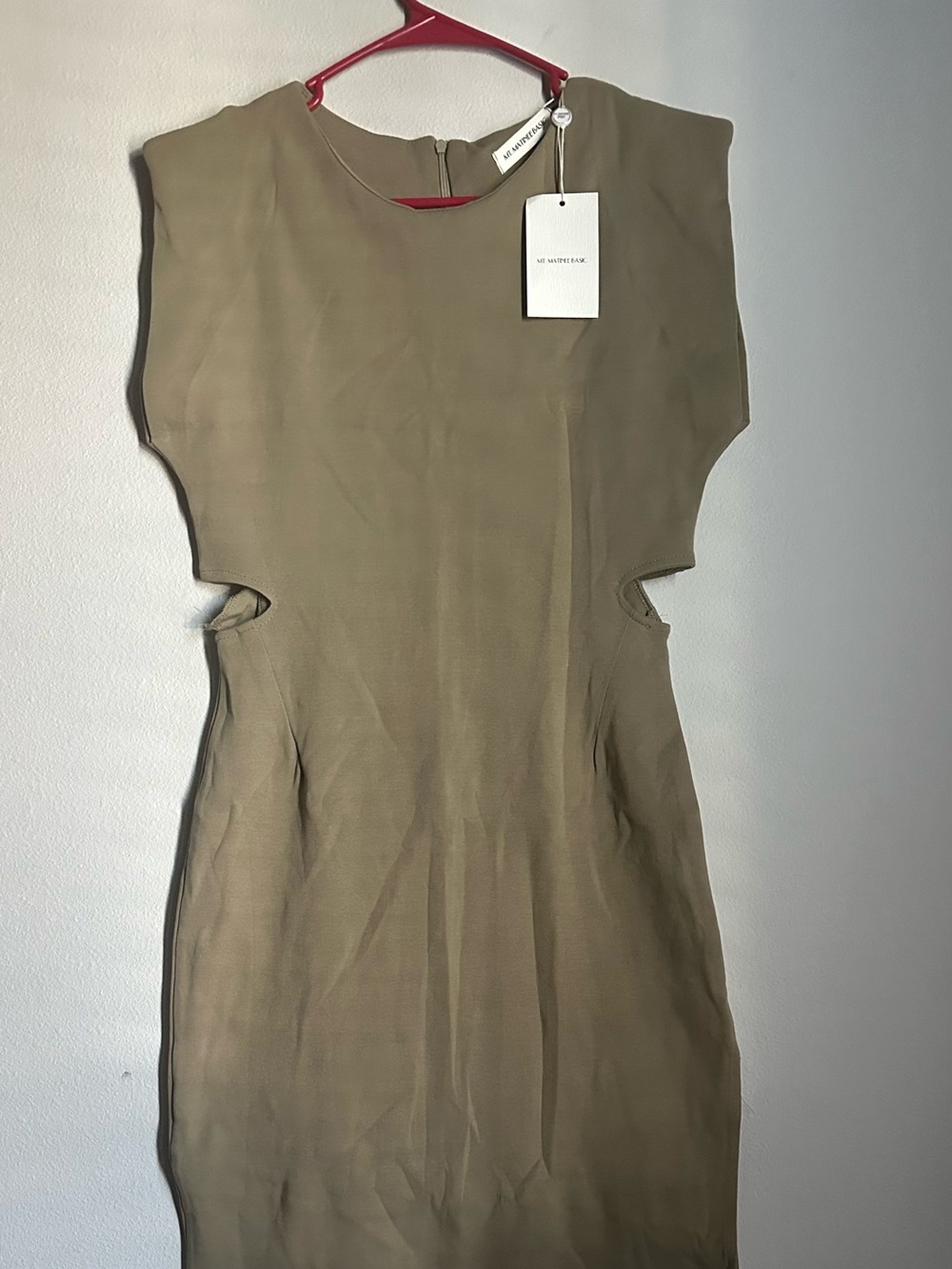 Sleek Cutout Bodycon Dress in Olive